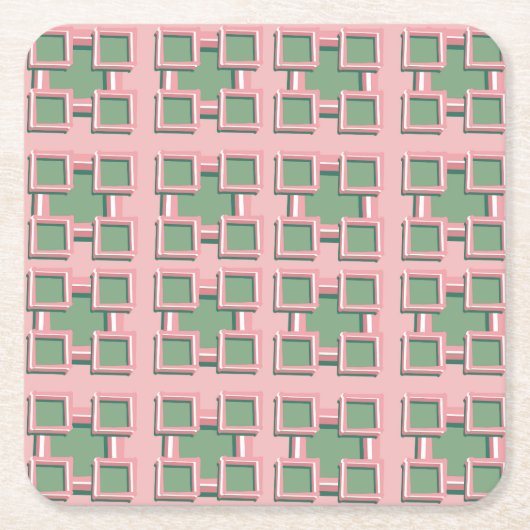 Five Square Coaster Rechteckiger Pappuntersetzer (Vorderseite)