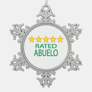 Five Star Abuelo Schneeflocken Zinn-Ornament