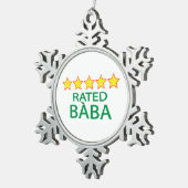 Five Star Bàba Schneeflocken Zinn-Ornament (Rechts)