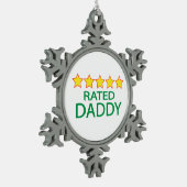 Five Star Daddy Schneeflocken Zinn-Ornament (Links)