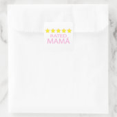 Five Star Mamá Quadratischer Aufkleber (Tasche)