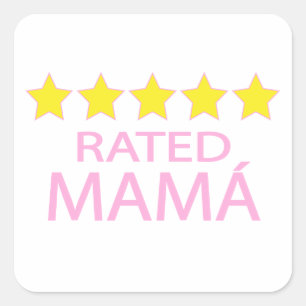 Five Star Mamá Quadratischer Aufkleber