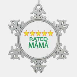 Five Star Māmā Schneeflocken Zinn-Ornament