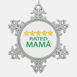 Five Star Mamá Schneeflocken Zinn-Ornament