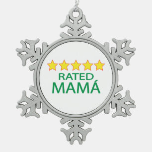 Five Star Mamá Schneeflocken Zinn-Ornament