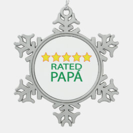 Five Star Papá Schneeflocken Zinn-Ornament