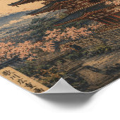 Five-Storied Pagoda in Spring Poster (Ecke)