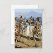 Five Vaqueros on Horseback von Edward Borein Dankeskarte (Vorne/Hinten)