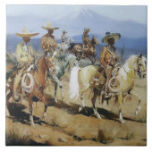 Five Vaqueros on Horseback von Edward Borein Fliese (Vorderseite)