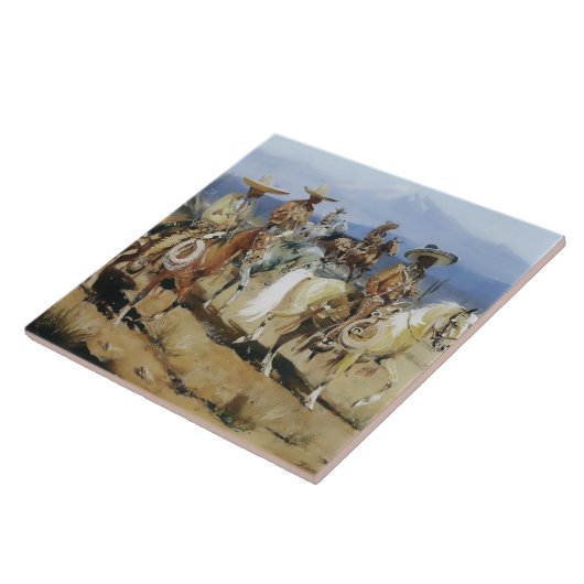 Five Vaqueros on Horseback von Edward Borein Fliese (Seite)