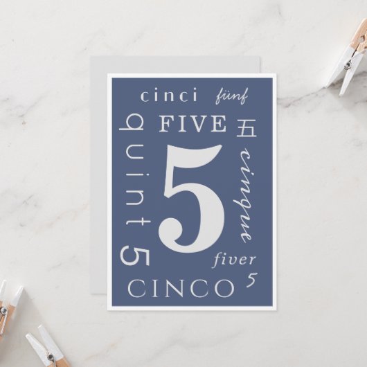 Five Years Sober Karte (Vorderseite/Rückseite Beispiel)