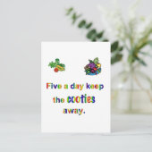 FiveADay Postkarte (Stehend Vorderseite)