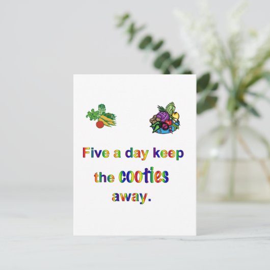 FiveADay Postkarte (Stehend Vorderseite)