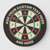 Fives Dart Board Große Wanduhr (Vorderseite)
