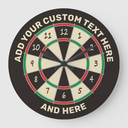 Fives Dart Board Große Wanduhr (Vorderseite)