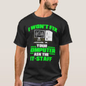 Fix Computer Ask It Staff Cyber Warrior & Security T-Shirt (Vorderseite)