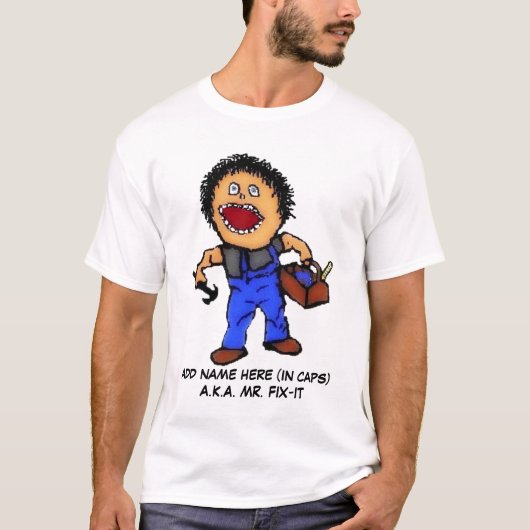 Fix It Builder Cartoon T-Shirt (Vorderseite)