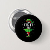 Fix It Elf Christmas Girls Women Elf Squad Xmas Fa Button (Vorne & Hinten)