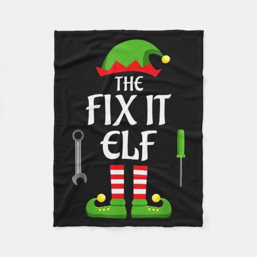 Fix It Elf Family Matching Group Christmas  Fleecedecke (Vorderseite)