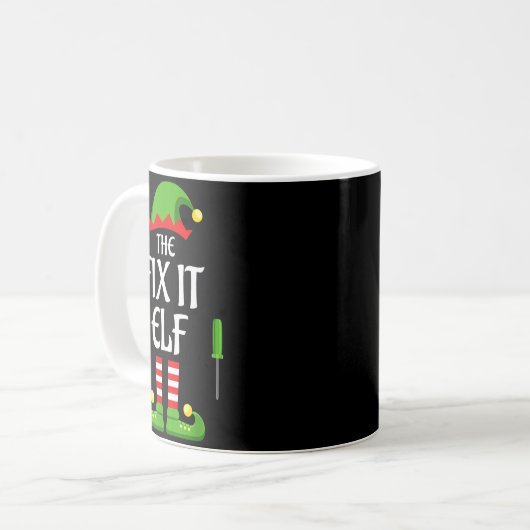 Fix It Elf Family Matching Group Christmas  Kaffeetasse (Vorderseite Links)