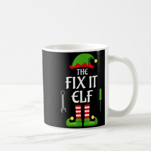 Fix It Elf Family Matching Group Christmas  Kaffeetasse (Rechts)