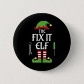 Fix It Elf Family Matching Group Weihnachten Button (Vorderseite)