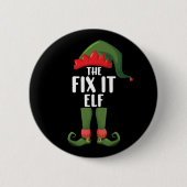 Fix It Elf Family Matching Group Weihnachten Button (Vorderseite)