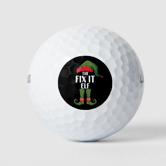 Fix It Elf Family Matching Group Weihnachten Golfball (Vorderseite)