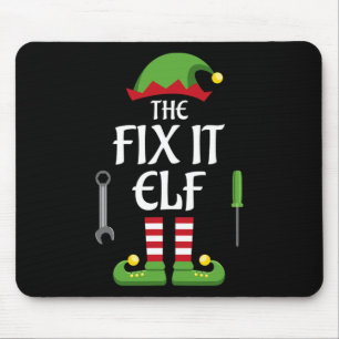 Fix It Elf Family Matching Group Weihnachten Mousepad