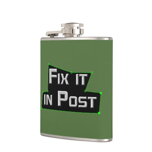 "Fix it in Post" VFX / Visuelle Effekte Flachmann (Links)