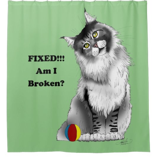 Fixed Kitty Duschvorhang (Vorderseite)