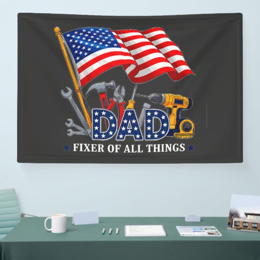 fixer of all things mechanic dad banner (Messe)