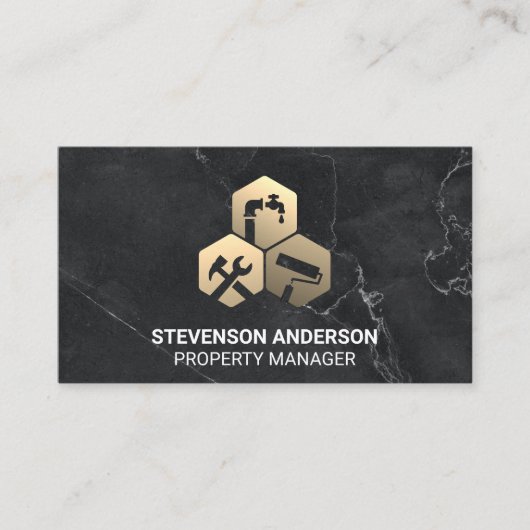 Fixierdienstsymbol | Carpentry Visitenkarte (Vorderseite)