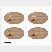 Fixierkleber Ovaler Aufkleber (Blatt)