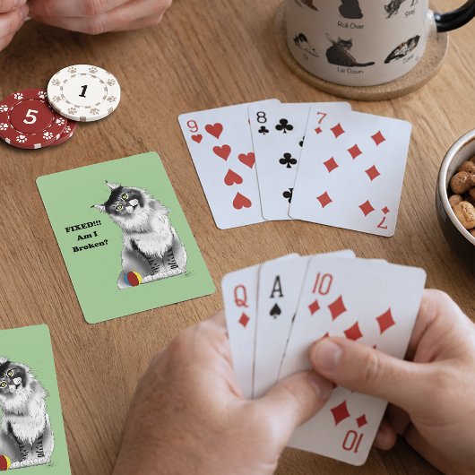 Fixierte Kitty Spielkarten