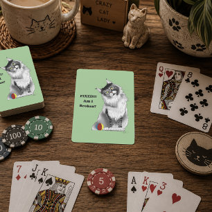 Fixierte Kitty Spielkarten