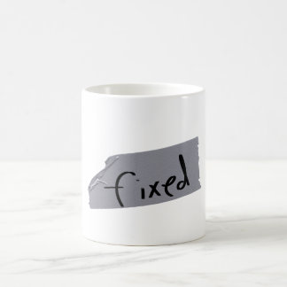 Fixierung des Klebebandes Kaffeetasse