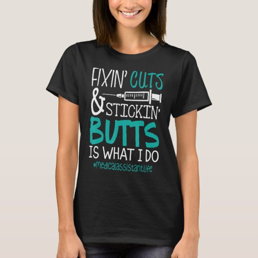 Fixierung des medizinischen Assistenten T-Shirts S (Vorderseite)