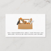 Fixierwerkzeuge im Holzkasten Visitenkarte (Rückseite)