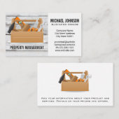 Fixierwerkzeuge im Holzkasten Visitenkarte (Vorne/Hinten)