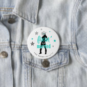 Fixin' The Bride Disco Bachelorette Aquamarine ID9 Button (Beispiel)