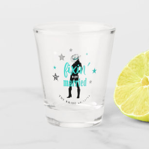 Fixin' The Bride Disco Bachelorette Aquamarine ID9 Schnapsglas
