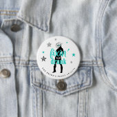 Fixin' The Bride's Posse Disco Aquamarin ID925 Button (Beispiel)