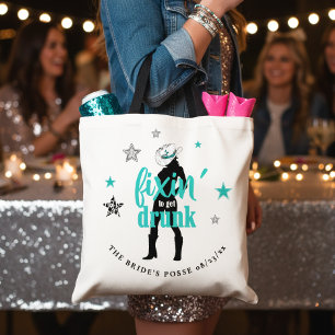 Fixin' The Posse Disco Junggesellinnenabschied Tea Tasche