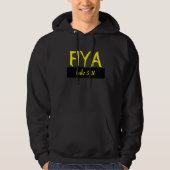 Fiya Black & Gelb Hoodie (nur vorne) (Vorderseite)