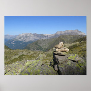 Fiz-Gebirgskette Französische Alpen Poster