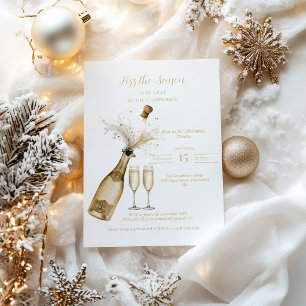 Fizz die Festtags-Weihnachtsfeier Champagner Einladung