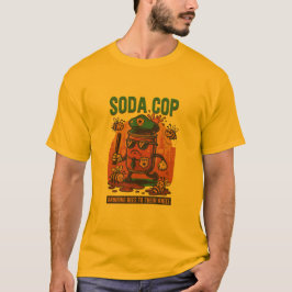Fizz Force Soda Cop T-Shirt – Funny Retro