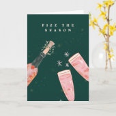 Fizz - Weihnachtsdesign Karte (Gelbe Blume)
