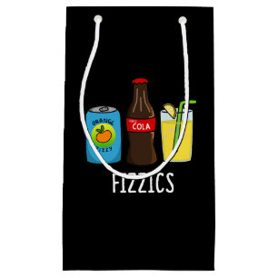 Fizzics Funny Fizzy Cola Drinks Pun Dark BG Kleine Geschenktüte